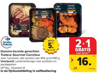 Carrefour Gamma bereide gerechten Traiteur Gourmet Carrefour aanbieding