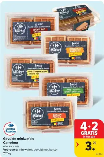 Carrefour Gevulde miniwafels Carrefour aanbieding