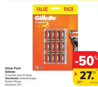 Carrefour Value Pack Gillette aanbieding