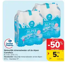 Carrefour Natuurlijk mineraalwater uit de Alpen Carrefour aanbieding