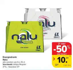 Carrefour Energiedrank Nalu aanbieding