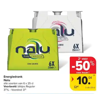 Carrefour Energiedrank Nalu aanbieding