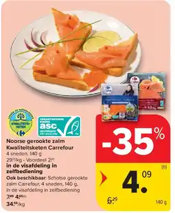 Carrefour Noorse gerookte zalm Kwaliteitsketen Carrefour aanbieding