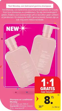 Carrefour Shampoo en conditioner Monday aanbieding