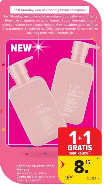 Carrefour Shampoo en conditioner Monday aanbieding