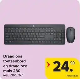 Carrefour Hp Draadloos toetsenbord en draadloze muis 230 aanbieding