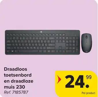 Carrefour Hp Draadloos toetsenbord en draadloze muis 230 aanbieding