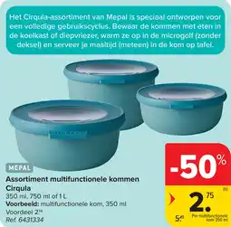 Carrefour Mepal Assortiment multifunctionele kommen Cirqula aanbieding