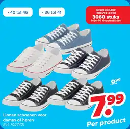 Carrefour Linnen schoenen voor dames of heren aanbieding