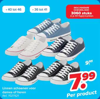 Carrefour Linnen schoenen voor dames of heren aanbieding