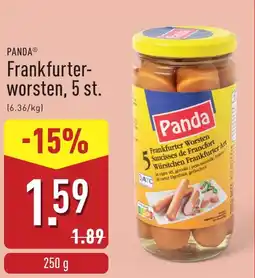 ALDI Panda Frankfurter Worsten aanbieding