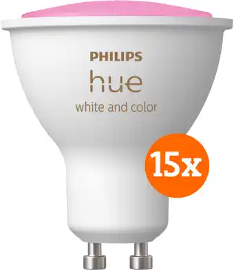 Coolblue Philips Hue White and Color GU10 15-pack aanbieding