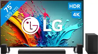 Coolblue LG 75QNED85T6C (2024) + Barre de Son aanbieding