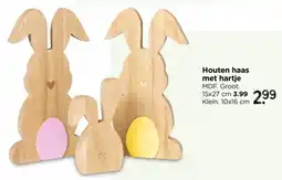 Xenos Houten haas met hartje aanbieding