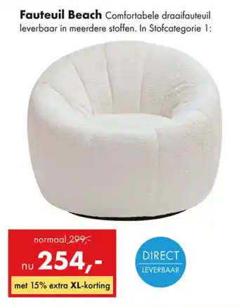 Woonsquare Fauteuil Beach aanbieding