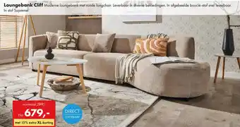 Woonsquare Loungebank Cliff aanbieding