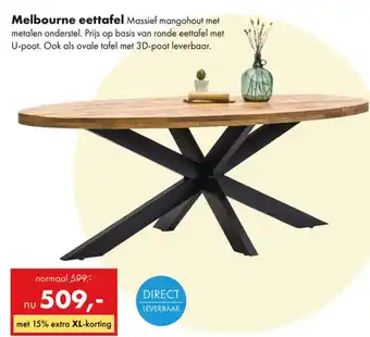 Woonsquare Melbourne eettafel aanbieding