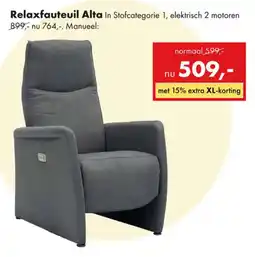 Woonsquare Relaxfauteuil Alta aanbieding