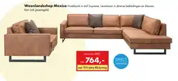 Woonsquare Woonlandschap Mexico Hoekbank in stof Supreme. Leverbaar in diverse bekledingen en kleuren. aanbieding