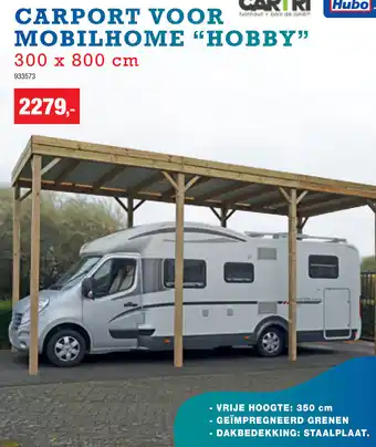 Hubo Cartri carport voor mobilhome Hobby aanbieding