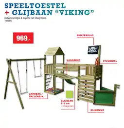 Hubo BnB wood speeltoestel + glijbaan Viking aanbieding