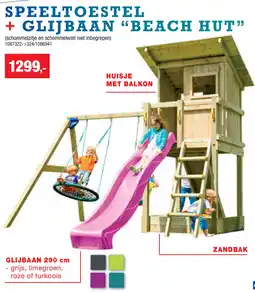 Hubo Blue rabbit speeltoestel + glijbaan Beach hut aanbieding