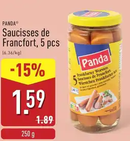 ALDI Panda Saucisses de Francfort aanbieding