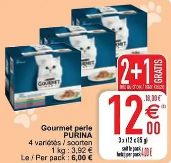 Cora Gourmet perle purina 85g aanbieding