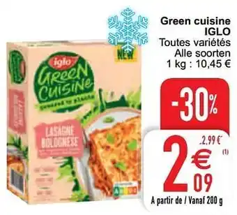 Cora Green cuisine iglo 200g aanbieding