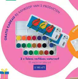 Lyreco Talens verfdoos waterverf aanbieding