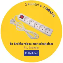 Lyreco Stekkerdoos memt schakelaar aanbieding