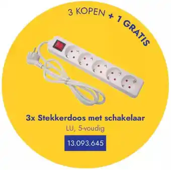 Lyreco Stekkerdoos memt schakelaar aanbieding