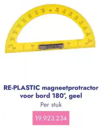 Lyreco Re plastic magneetprotractor voor bord 180 geel aanbieding