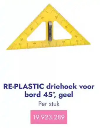 Lyreco Re plastic driehoek voor bord 45 geel aanbieding