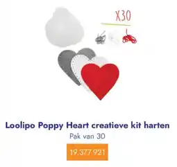 Lyreco Loolipo poppy heart creatieve kit harten aanbieding