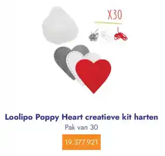 Lyreco Loolipo poppy heart creatieve kit harten aanbieding