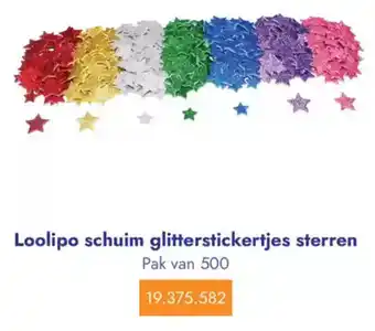 Lyreco Loolipo schuim glitterstickertjes sterren aanbieding