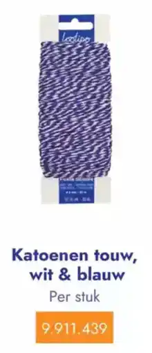 Lyreco Katoenen touw wit & blauw aanbieding