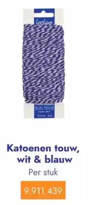 Lyreco Katoenen touw wit & blauw aanbieding