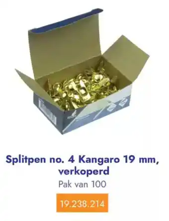 Lyreco Splitpen no 4 kangaro 19 mm verkoperd aanbieding