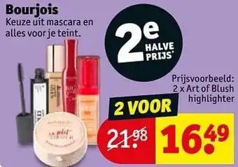Kruidvat Bourjois art of blush highlighter aanbieding