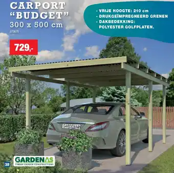 Hubo CARPORT “BUDGET” aanbieding