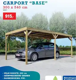 Hubo CARPORT “BASE” aanbieding