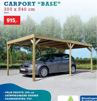 Hubo CARPORT “BASE” aanbieding