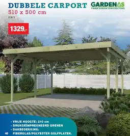 Hubo DUBBELE CARPORT aanbieding