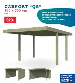 Hubo CARPORT “QB” aanbieding