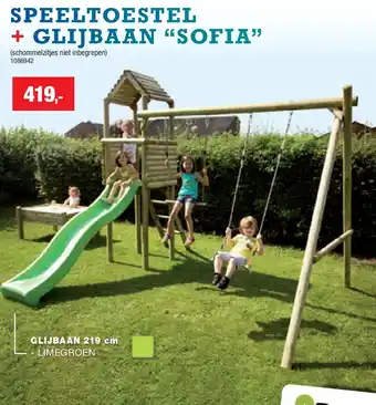 Hubo SPEELTOESTEL + GLIJBAAN “SOFIA” aanbieding