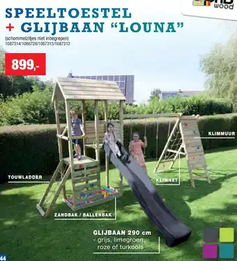 Hubo SPEELTOESTEL + GLIJBAAN “LOUNA” aanbieding