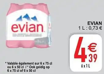 Cora Evian 1liter aanbieding