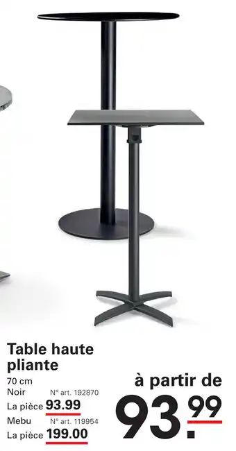 Sligro-M Table haute pliante aanbieding